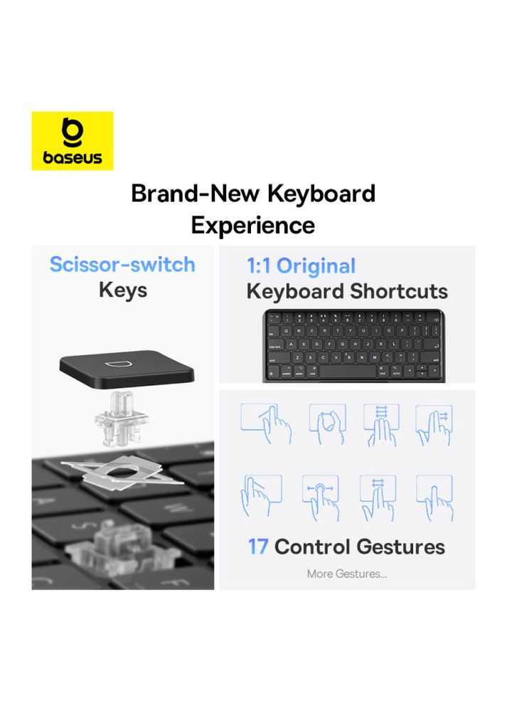 Чохол-Книга з клавіатурою Brilliance Series 2 Original Keyboard Case for iPad Pro 11inch-iPad Air4-Air5-Air6 10.9inch (P401 Baseus (369931622)