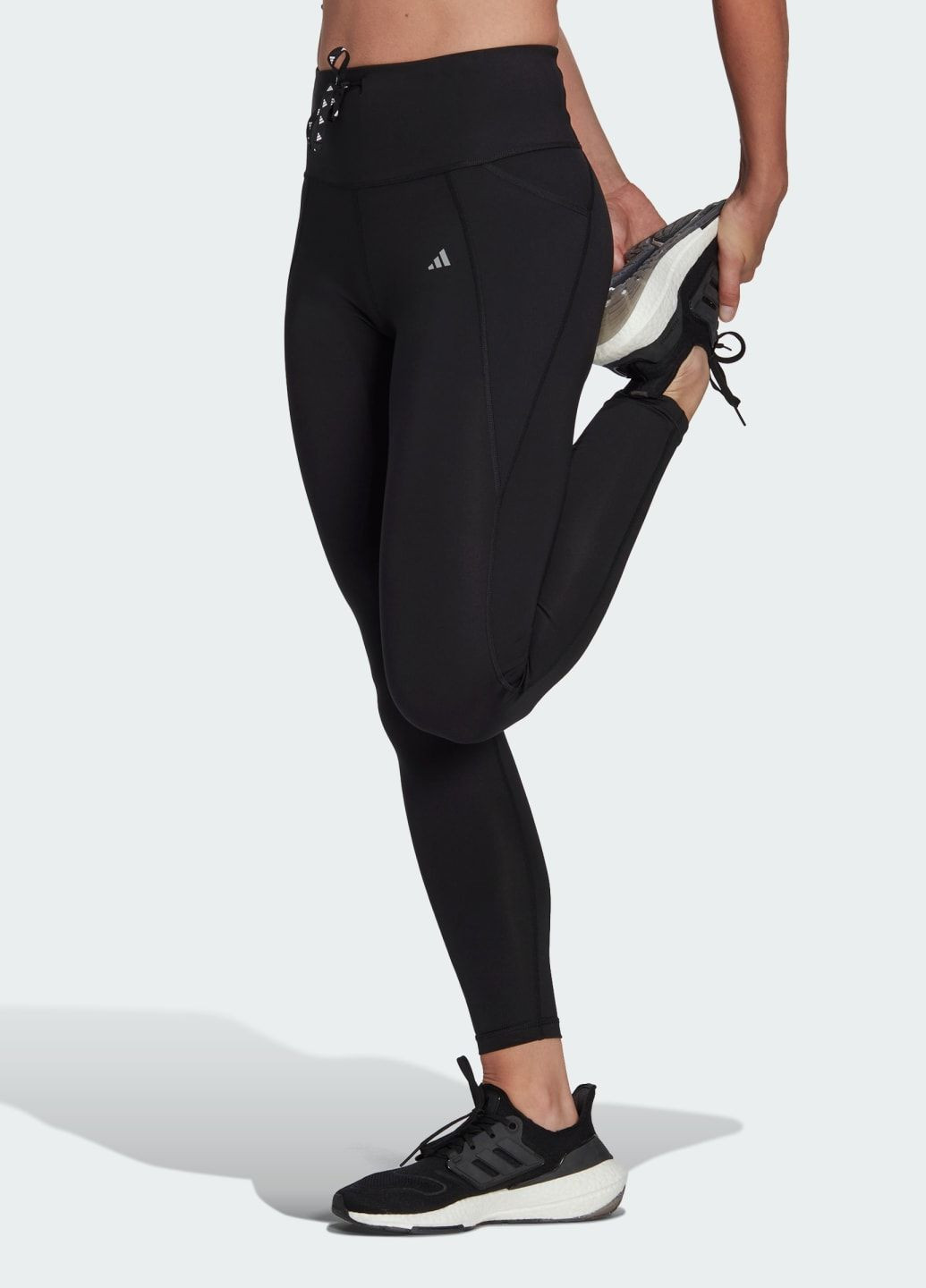 Черные демисезонные леггинсы running essentials 7/8 adidas