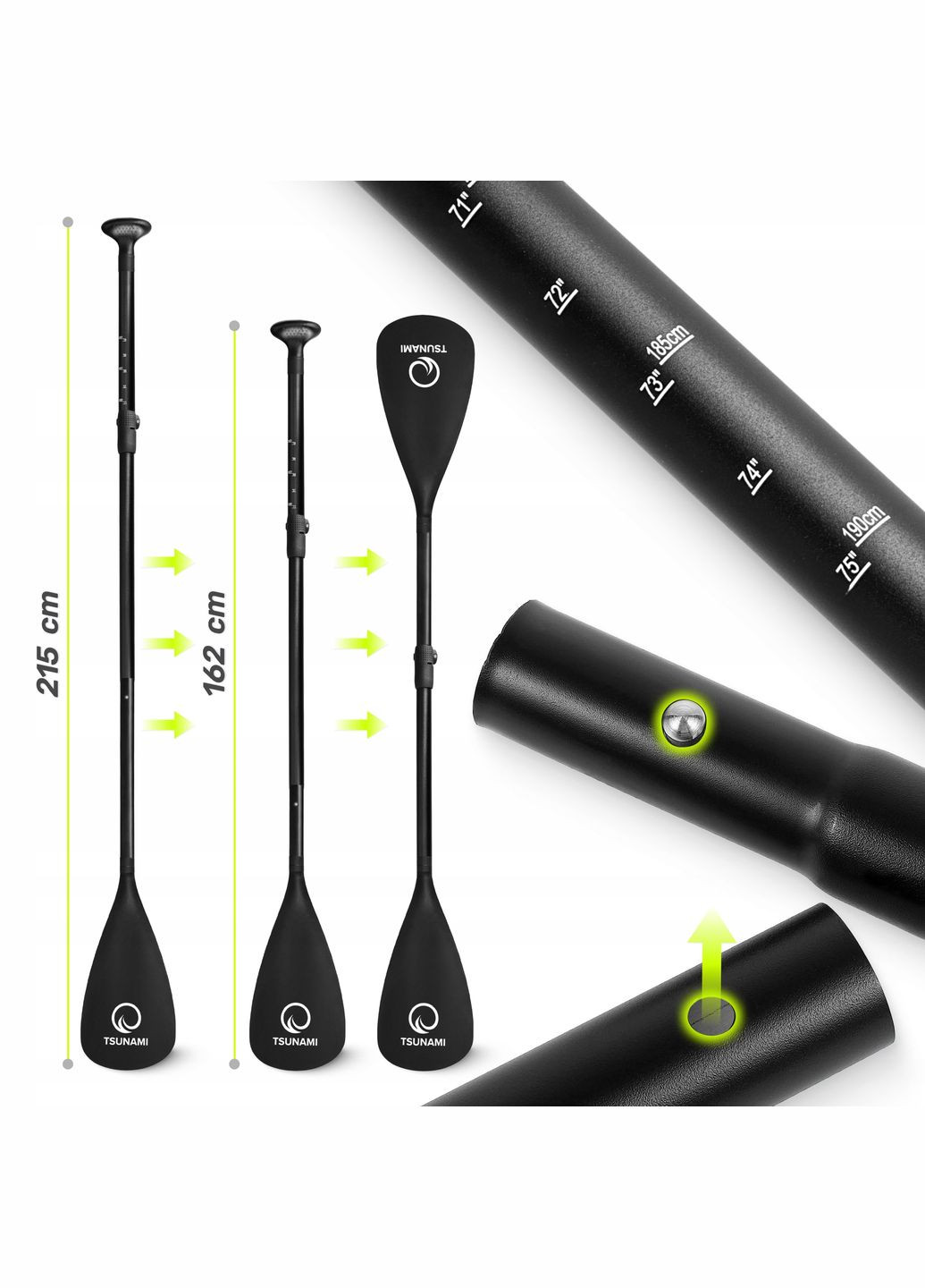 Надувная SUP доска PRO 350 см с веслом T15 (P-5905973405638) TSUNAMI (332887751)