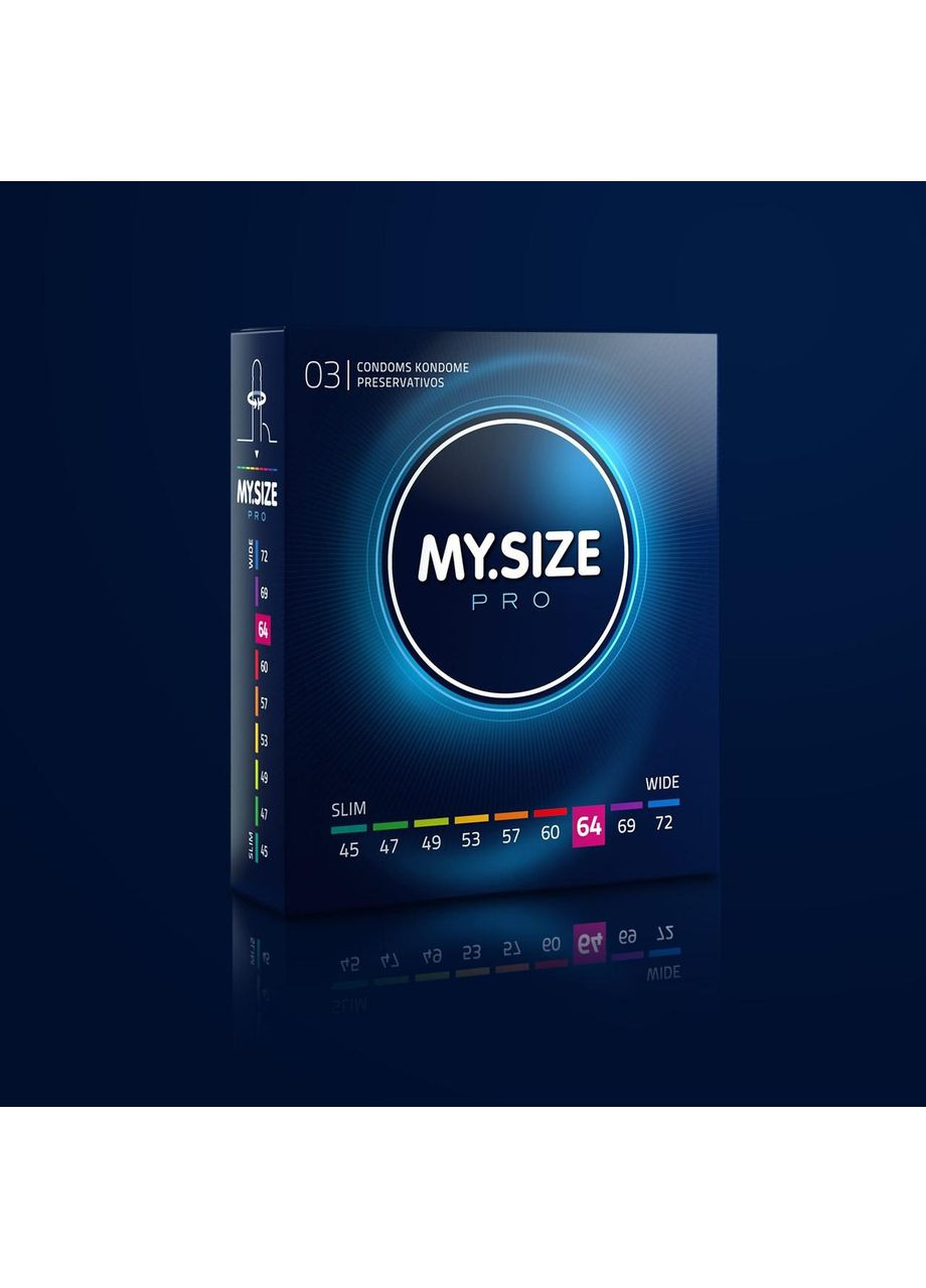 Утинка! Презервативы Pro 64, 3 шт. (примятая упаковка) My.Size (370859071)