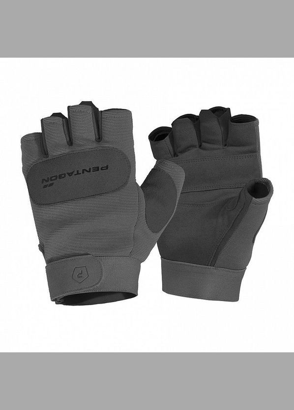 Рукавиці тактичні безпалі Pentagon Duty Mechanic 1/2 Gloves, Wolf Grey, M No Brand (318666924)