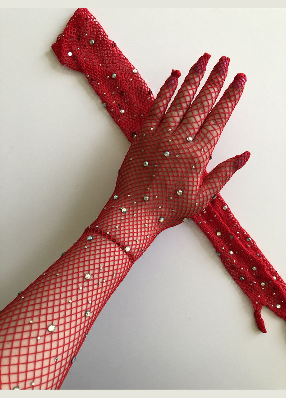 Сеточные перчатки со стразами honey fashion accessories one size (S/M/L) (7-34) No Brand (313286076)