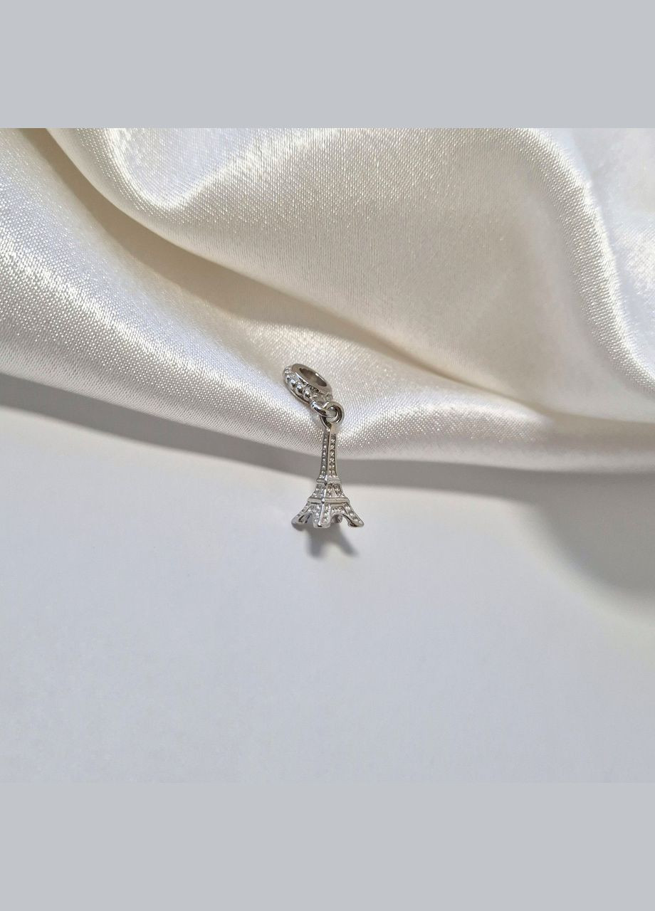 Срібна підвіска без каменів шарм Вежа срібло 925 проби Родоване 3172р 1.65г No Brand (331902221)