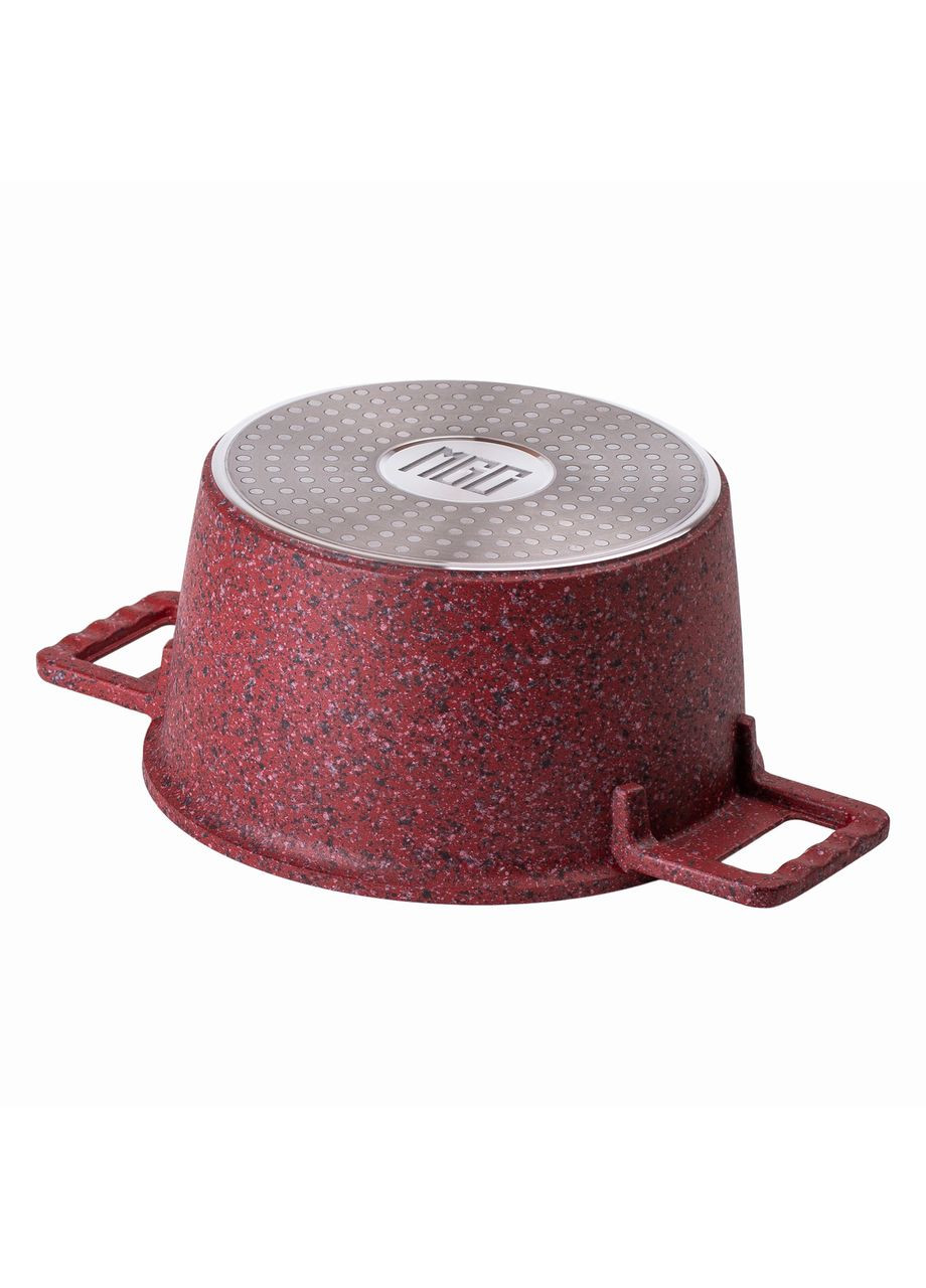 Алюминиевая кастрюля объемом 3 литра с крышкой Ø 20 (см), с антипригарным покрытием HP-4-445R (A-033107) MGC (341307464)