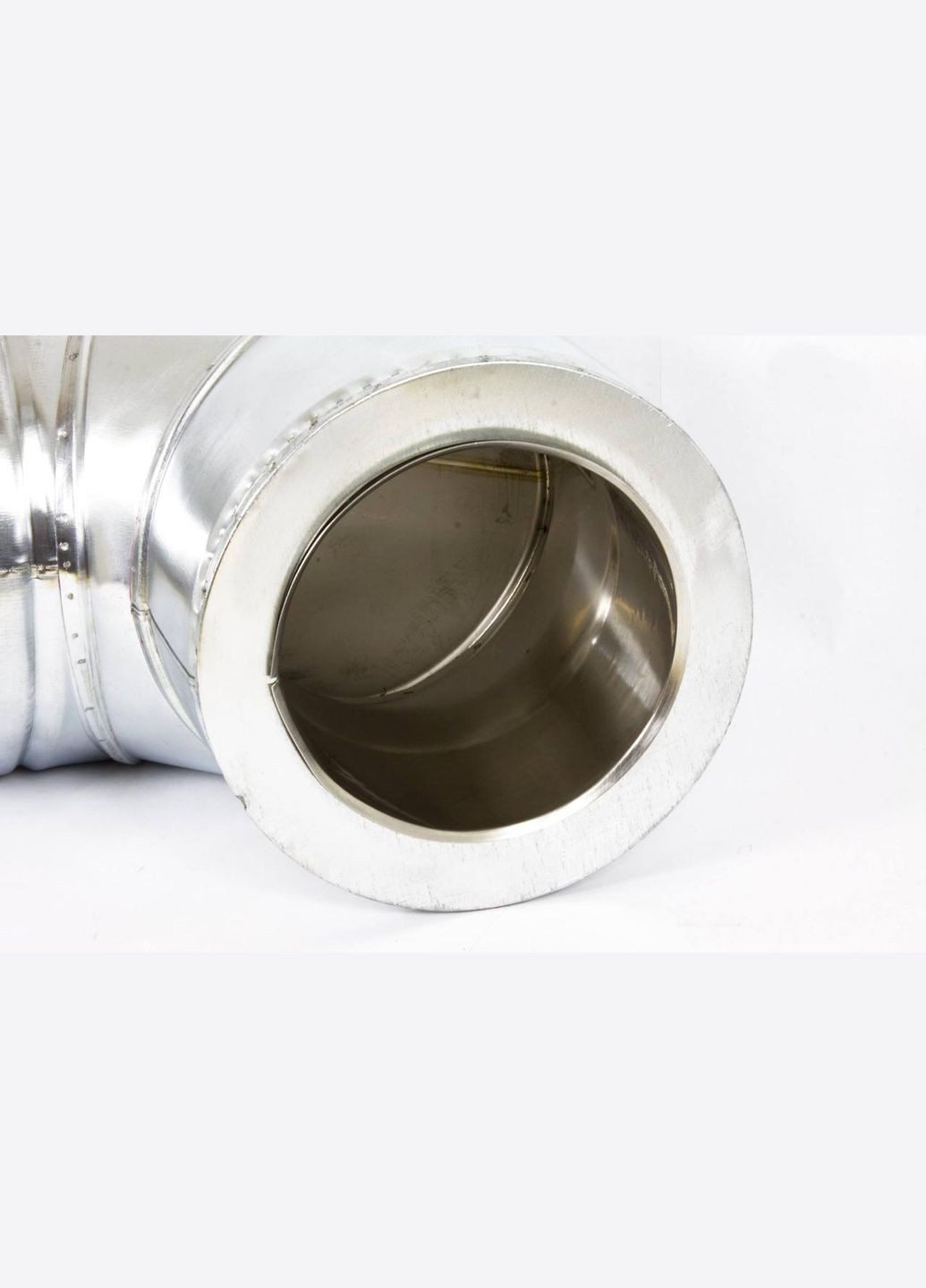 Коліно для димоходу утеплене діаметр 150/220мм нерж/оцинк 90гр 0,5мм (сендвіч) AISI 304 Комінвент (317295409)