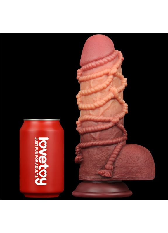 Фаллоимитатор рельефный Dual layered Platinum Silicone Cock with Rope 9.5 Lovetoy (381045485)