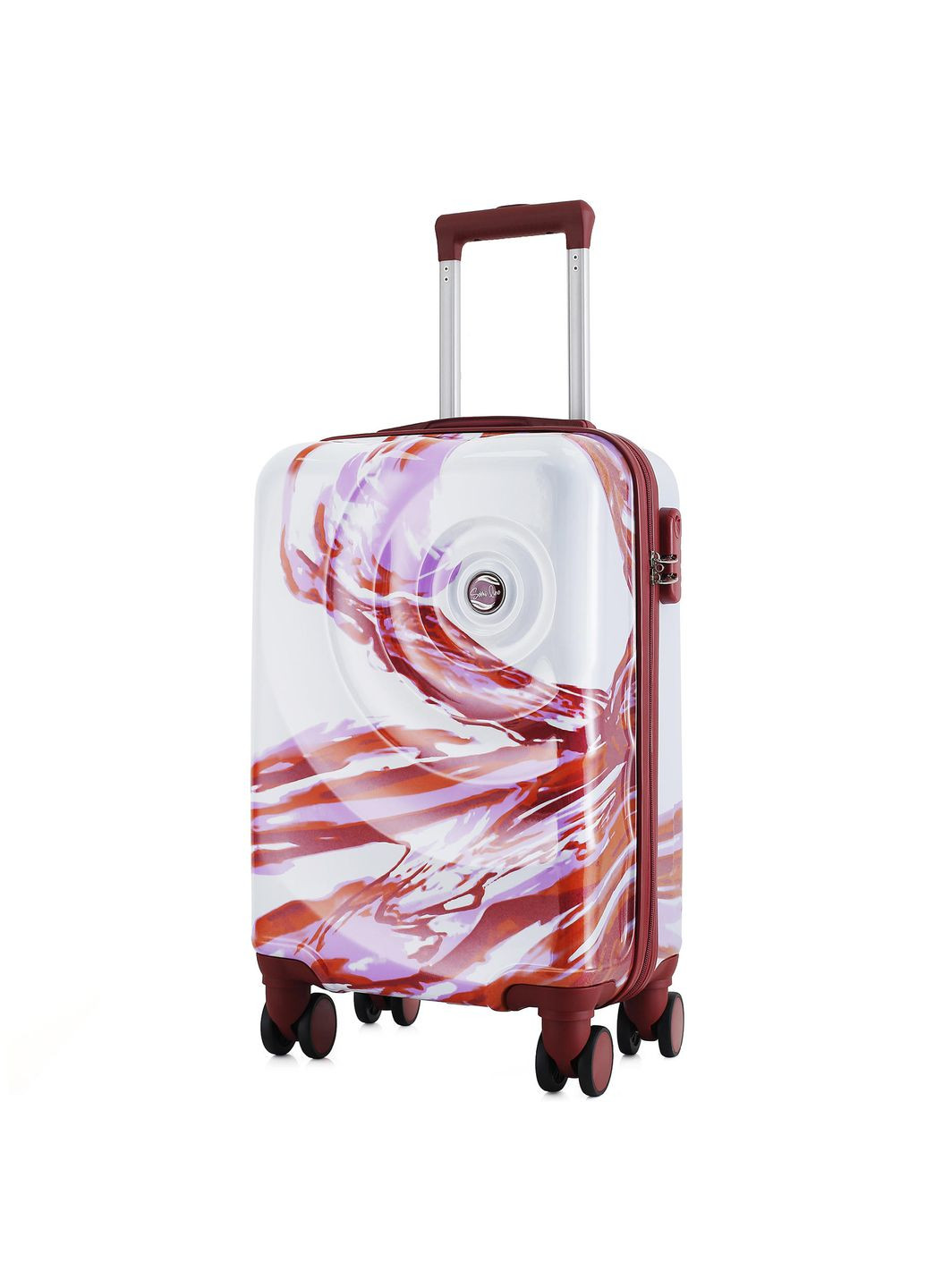 Валіза 20" (S) White/Red Print (T5654-1) Semi Line (315937593)