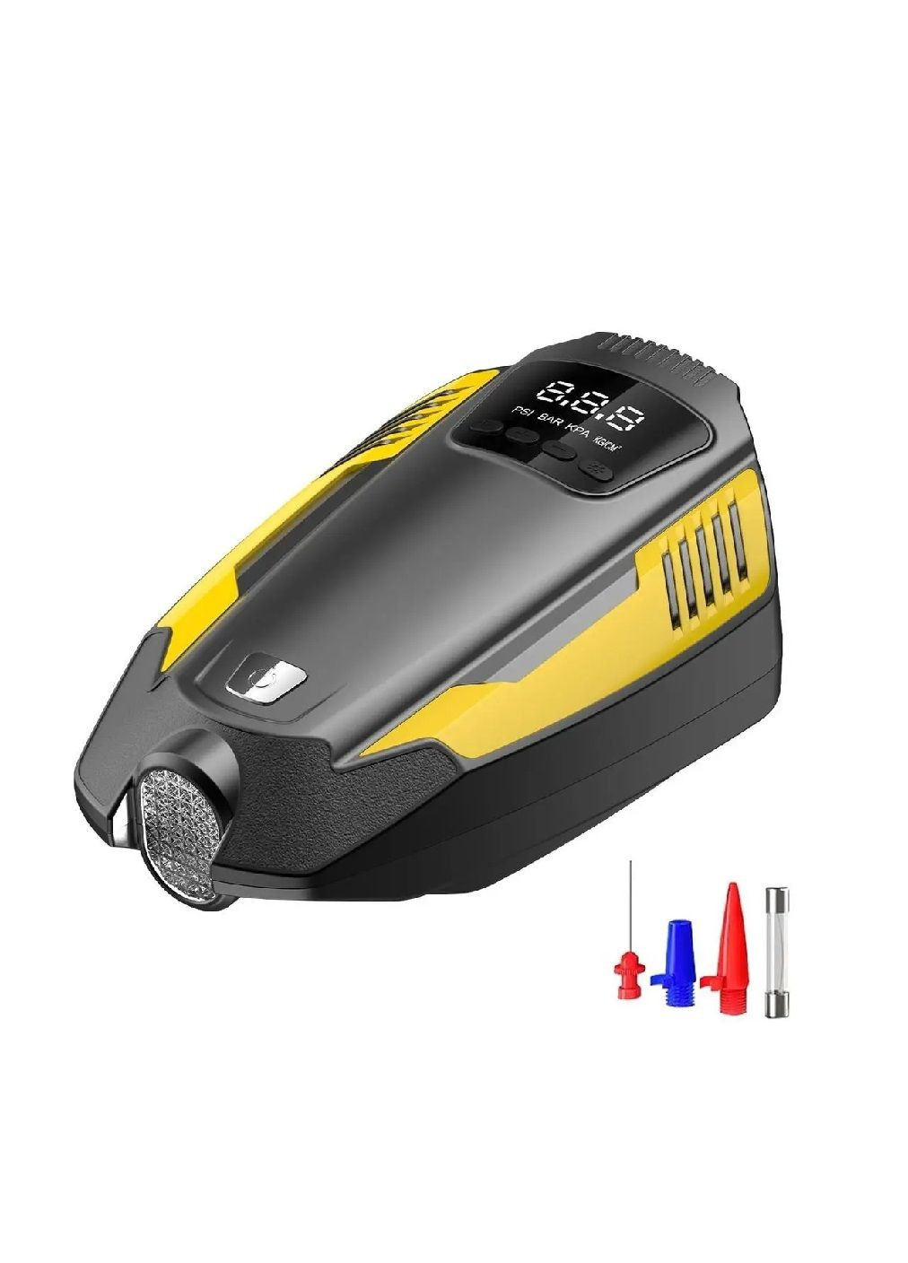 Електроасос насос компресор автоматичний електричний з роботою від прикурювача ліхтарем 22,5х7,4х14,5 см (477900-Prob) Unbranded (300822186)