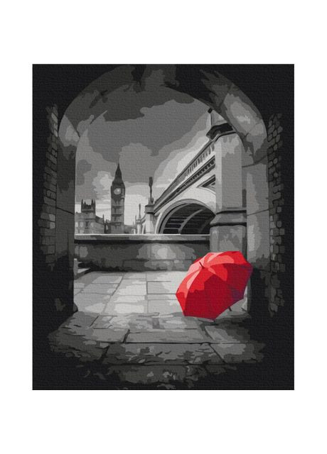 Картина за номерами Червона парасолька під Біг-Беном (BS32893) Brushme (370254968)