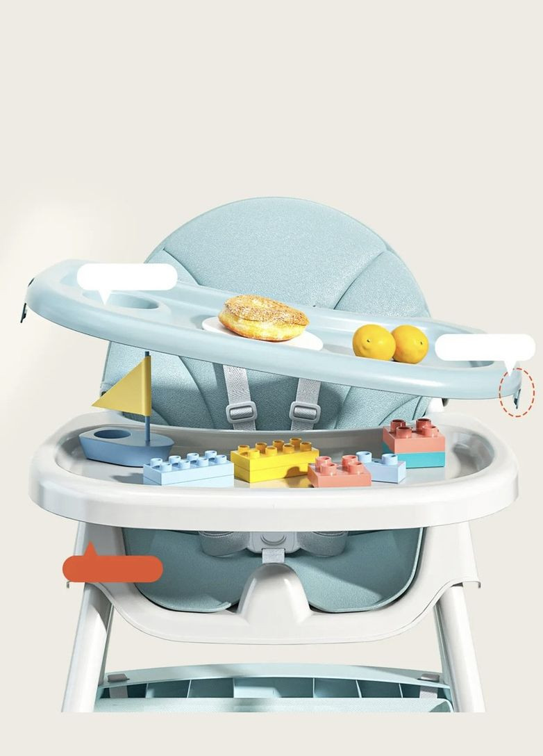 Стульчик для кормления + кресло-качалка 2в1 цвет No Brand (306554575)