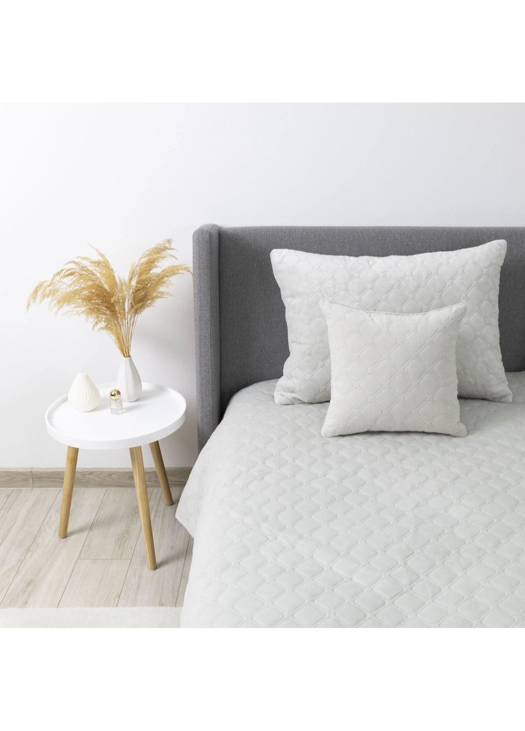 Євро покривало 240*260 см велюрове гіпоалергенне Світло-сіре (24550240260) ТЕП (364100183)