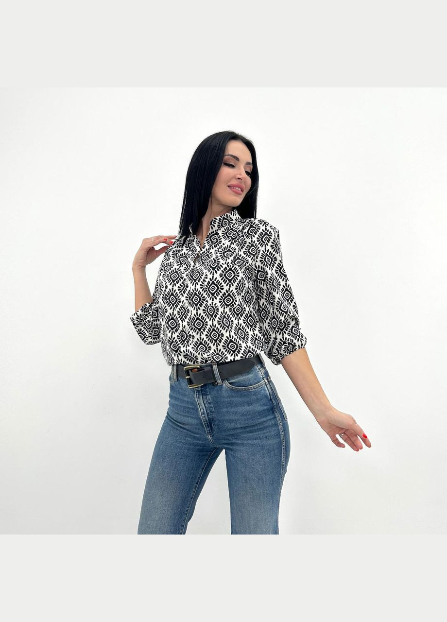 Белая женская блуза с принтом Fashion Girl