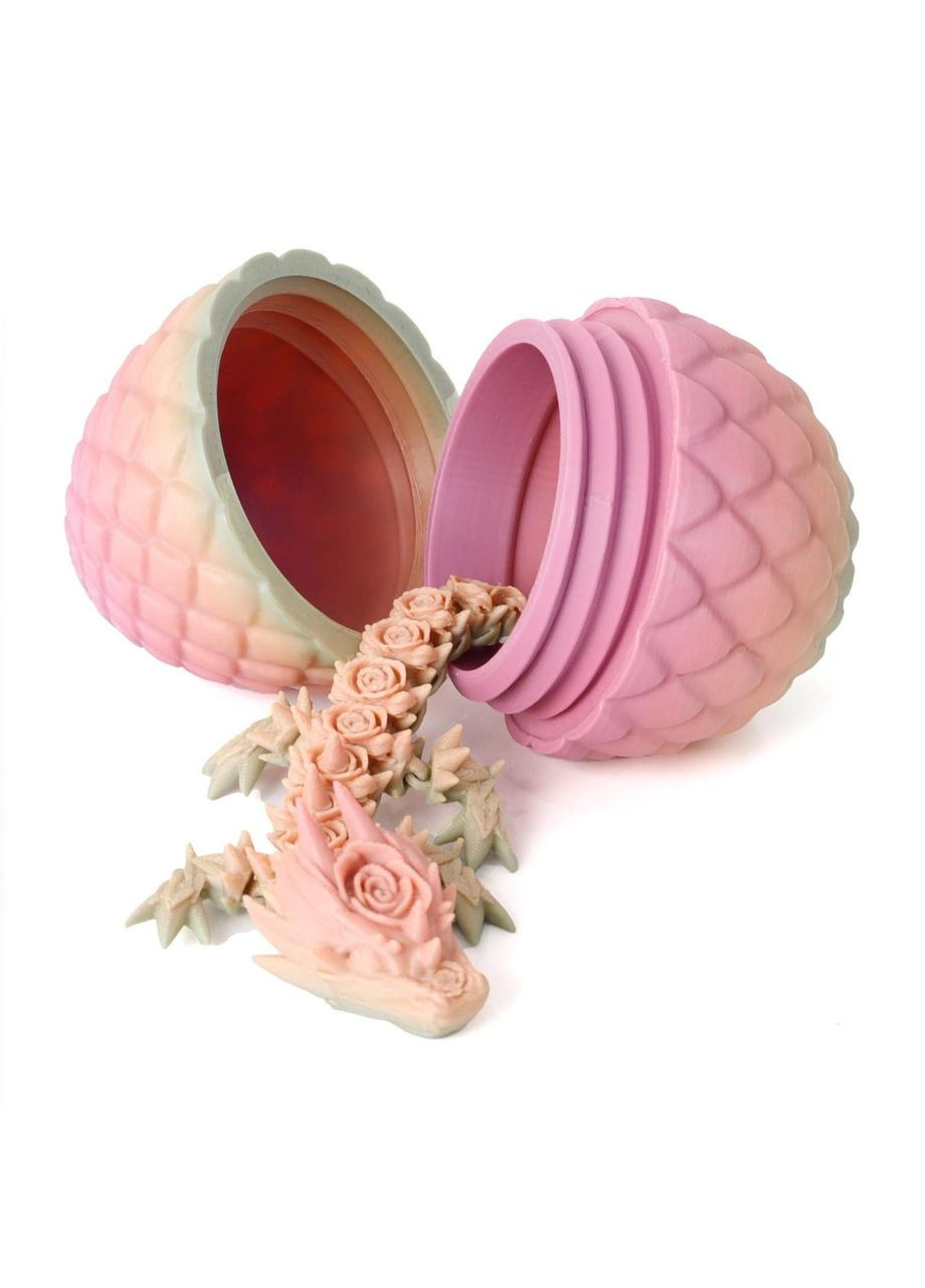 Іграшка-антистрес 3D-друкний рухомий Дракон із яйцем, декоративна фігурка, 13 см No Brand (365721781)