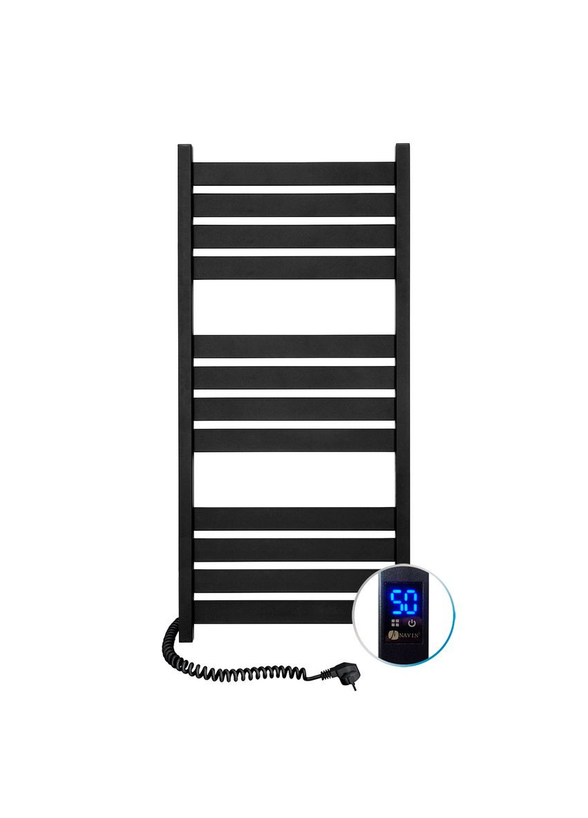 Рушникосушка Largo 500х1200 Sensor лівобічна з таймером, чорний муар 12244153-5012 Navin (266903627)