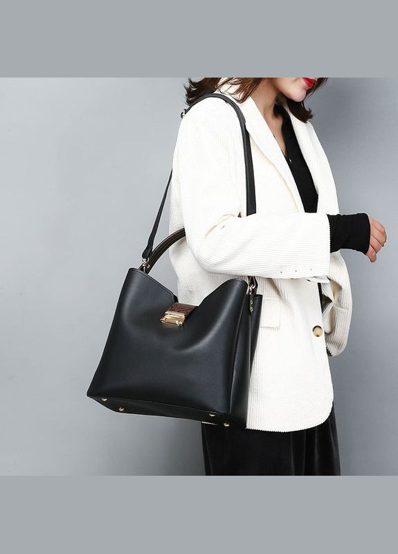 Комплект сумка та косметичка Dears Black Italian Bags (290889024)