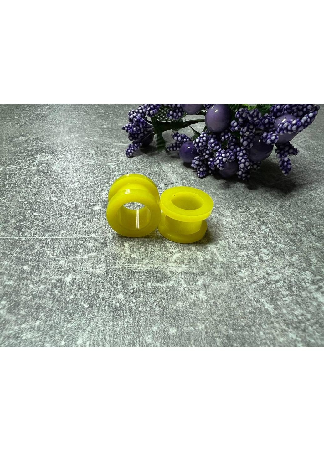 Тоннелина 8мм у різних кольорах з акрілу Жовтий No Brand (372599999)