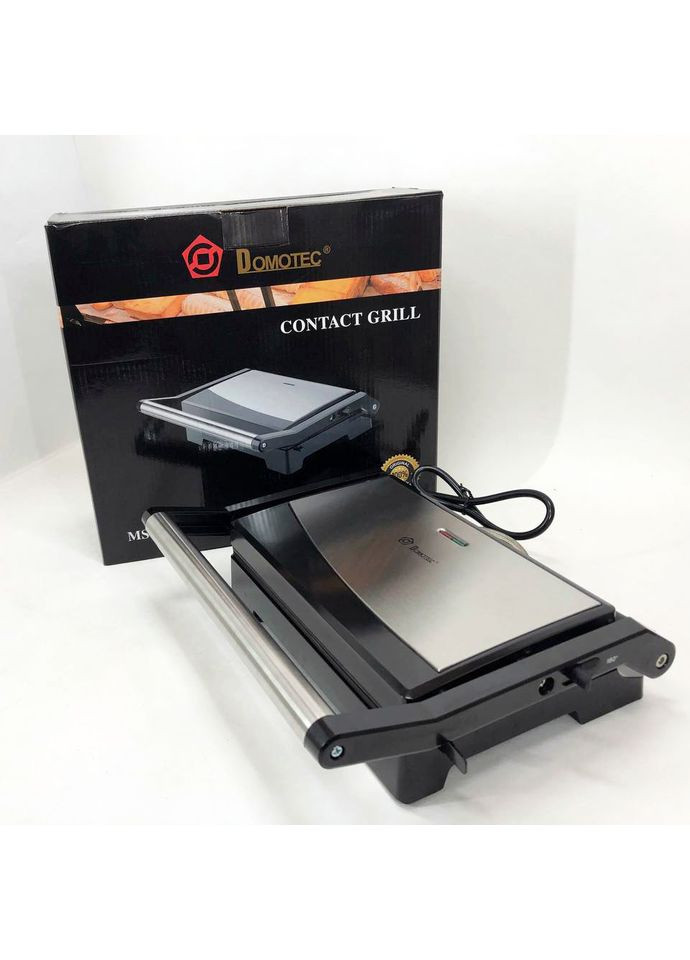 Электрогриль настольный для мяса MS-7708 1000 W, Электрогриль для стейков OJ-934 прижимной гриль Domotec (352770607)