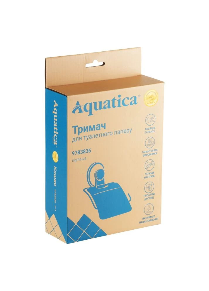 Тримач для туалетного паперу на вакуумній присосці s38 (9783836) AQUATICA (386516451)