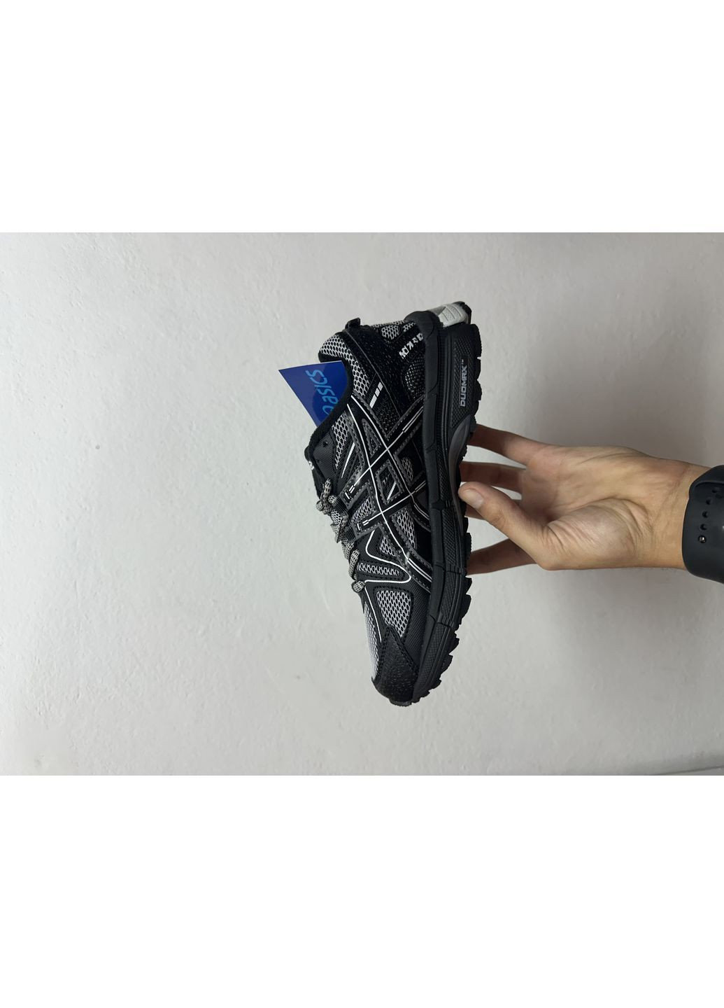 Черные всесезонные кроссовки gel-kahana 8 black-grey термо Asics