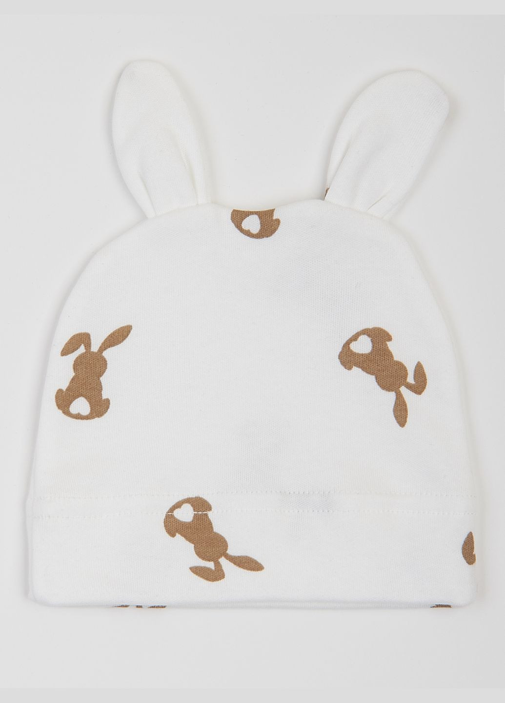 Молочний демісезонний набір для малючків утеплений зайчики: боді на запах, повзунки та шапочка з вушками KRAKO