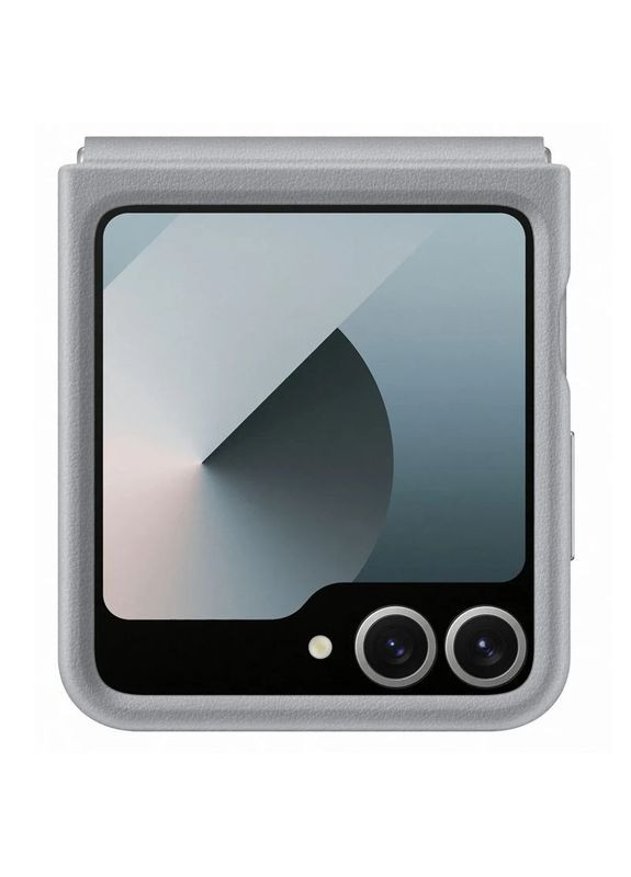 Шкіряний чохол Leather Case для Samsung Galaxy Z Flip6 Gray No Brand (359476347)