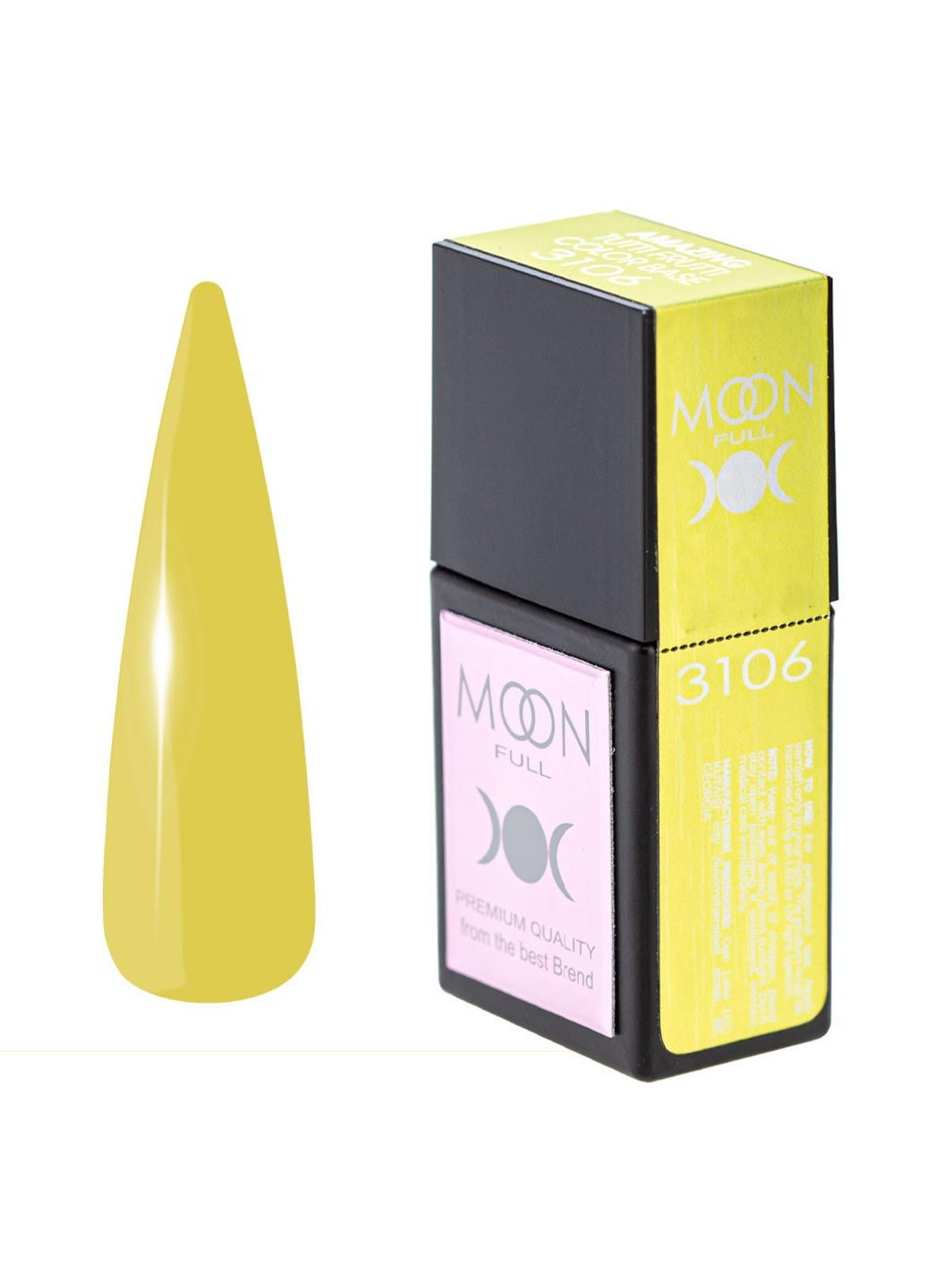 Кольорова база для нігтів Full Amazing Tutti Frutti № 3106, 12 мл Moon (297668576)