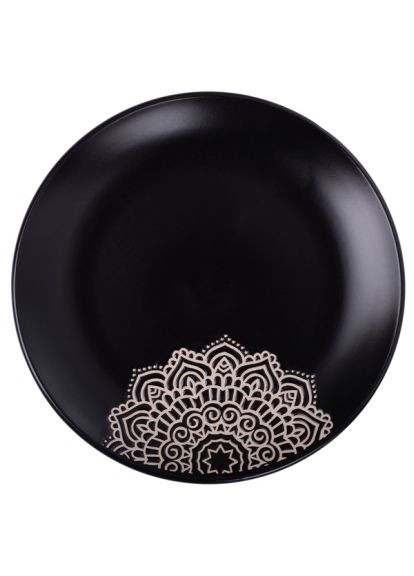 Тарілка (JH5277S-1) Limited Edition Kora 25 см Обідня Чорна (366661066)
