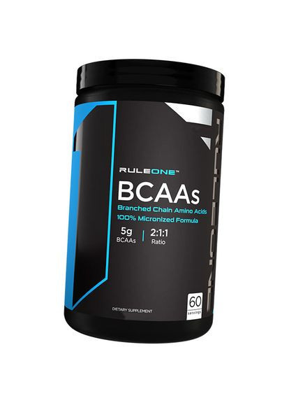 Микронизированные ВСАА, BCAAs, Rule 1 440г Синяя малина (28408001) Rule One (322729142)