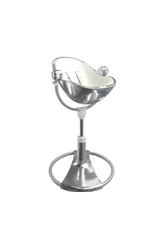 Стульчик для кормления FRESCO Silver/Coconut white Cotton Bloom E10535-S\U10543-CW (353308375)