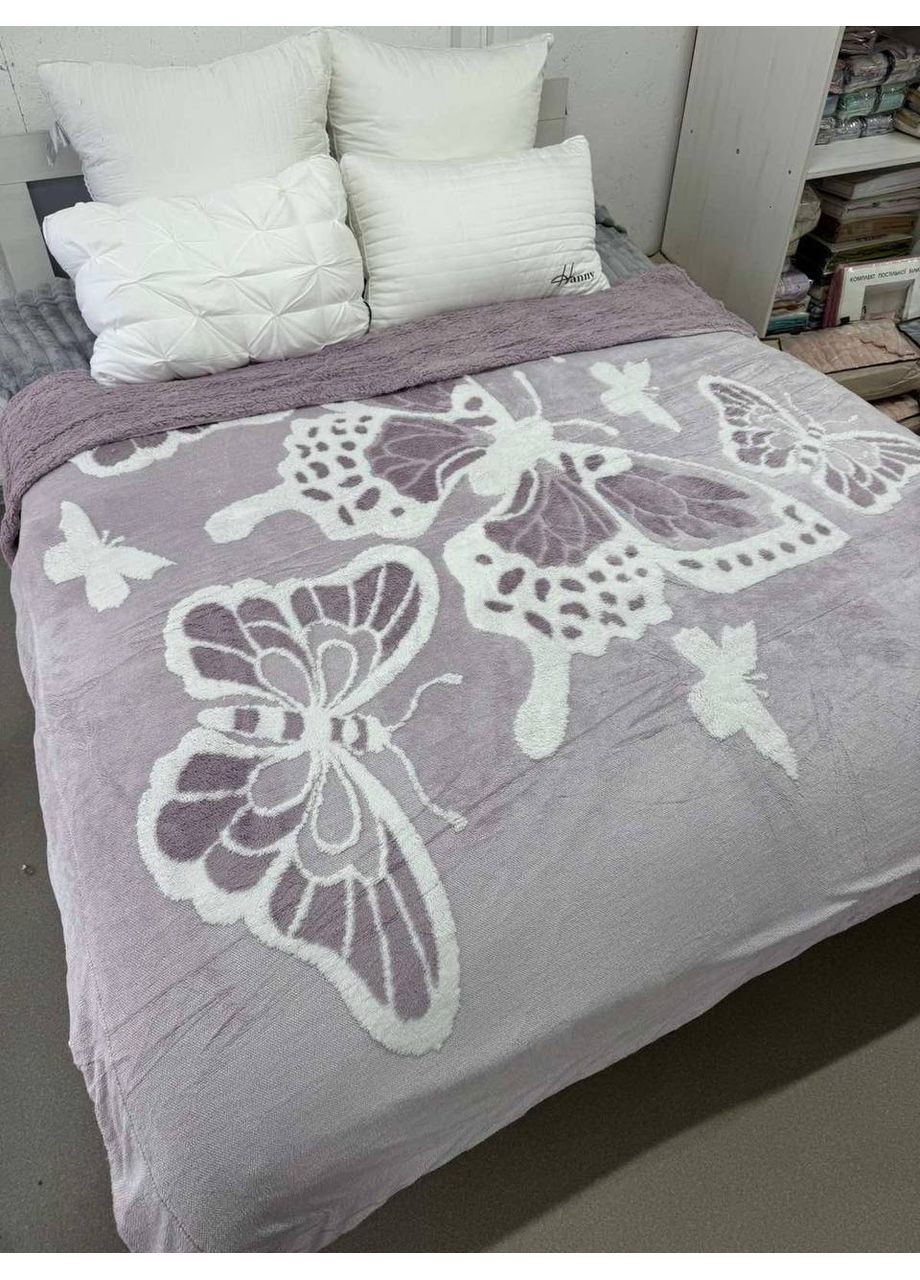 Теплый плед "бабочка" евро на овчине Vishnya (365715703)