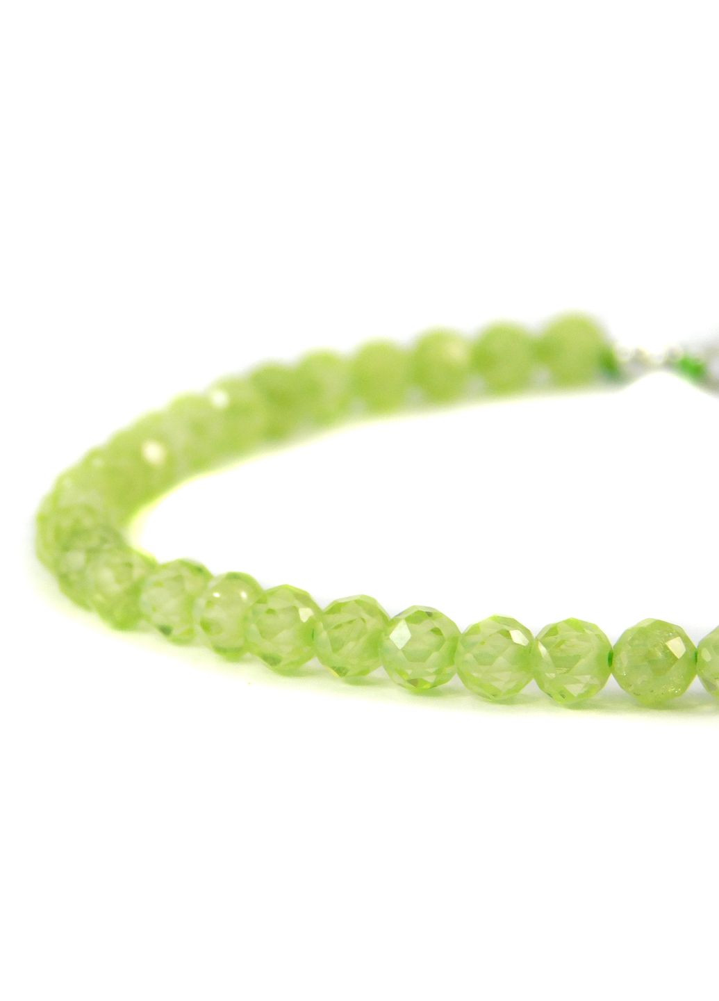 Браслет Циркон салатовый, серебро 20 Fursa fashion (322314126)