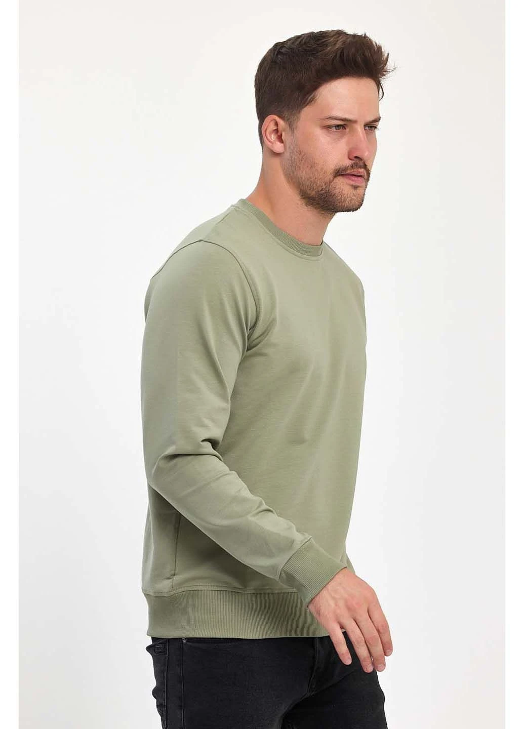 Оливковий світшот Trend Collection (307148778)