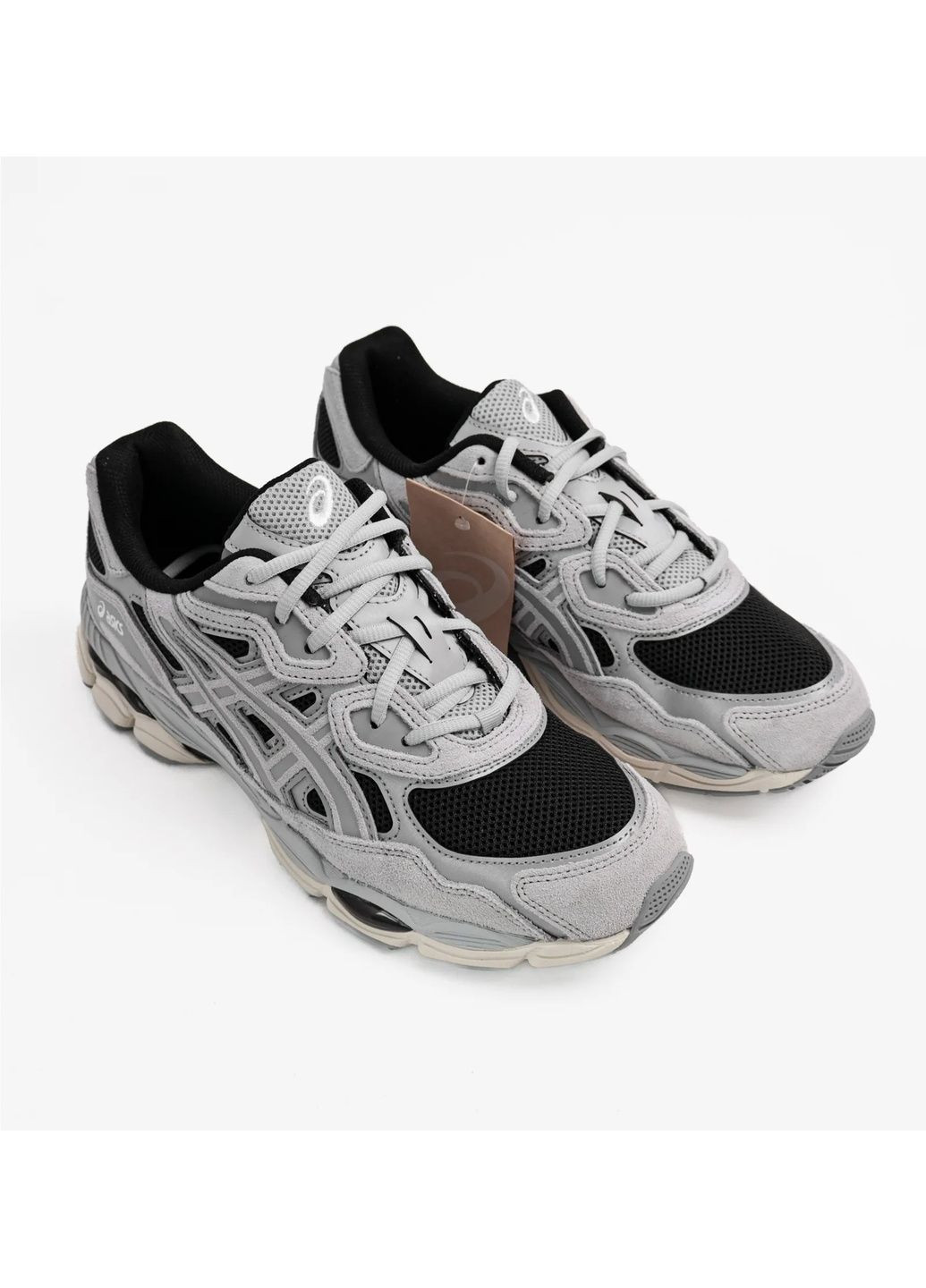 Коричневі всесезонні кросівки унісекс gel-nyc brown/metallic 1203a383-004 Asics