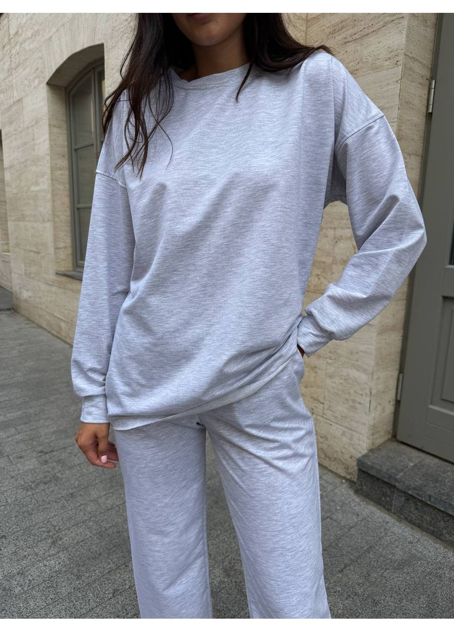 Жіночий спортивний костюм світшот оверсайз та штани-джогери MonCher (348432436)