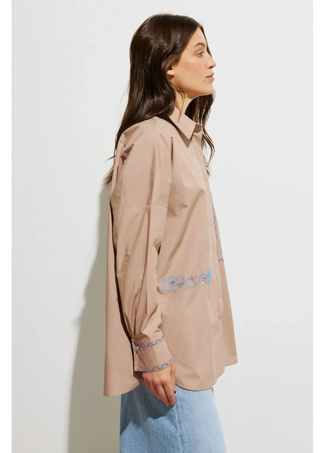 Сорочка Українська Пава, колір Світло-коричневий Rica Mare (367831986)