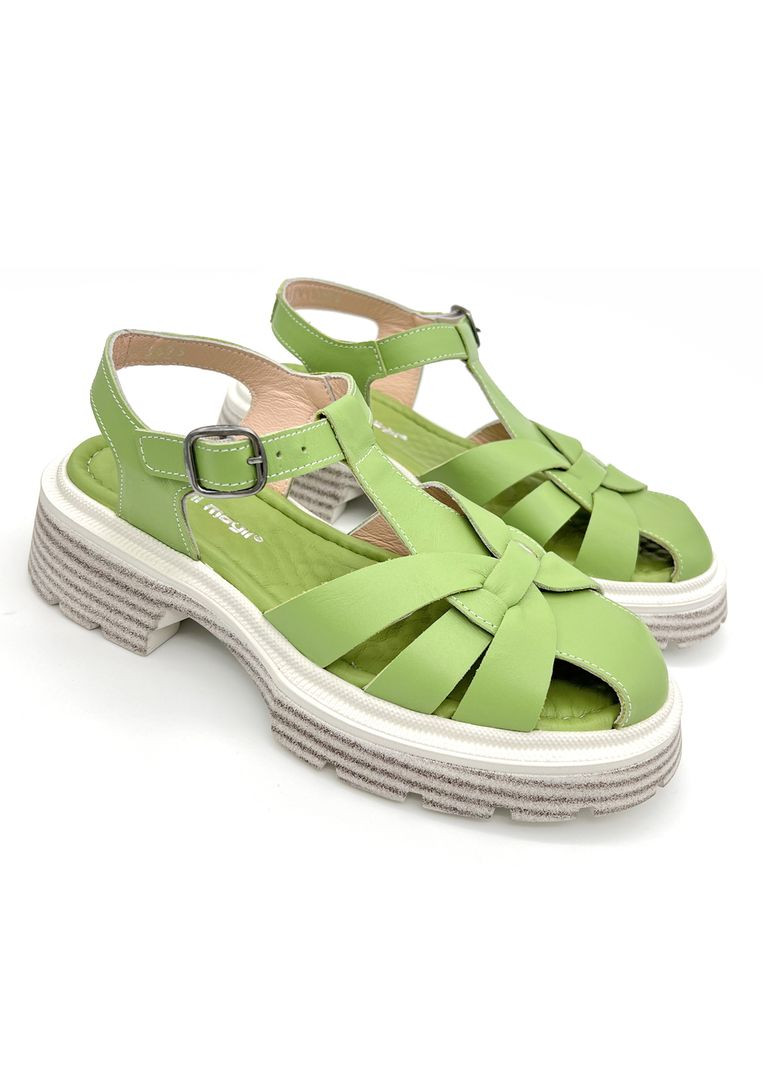 Босоніжки жіночі шкіряні зелені. Marani Magli (333193725)