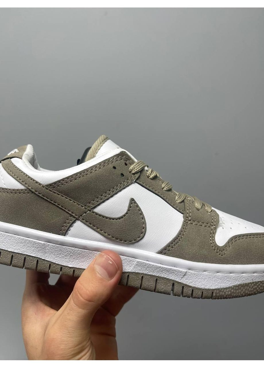 Білі Осінні кросівки чоловічі nike sb dunk low beige white найк сб данк No Brand