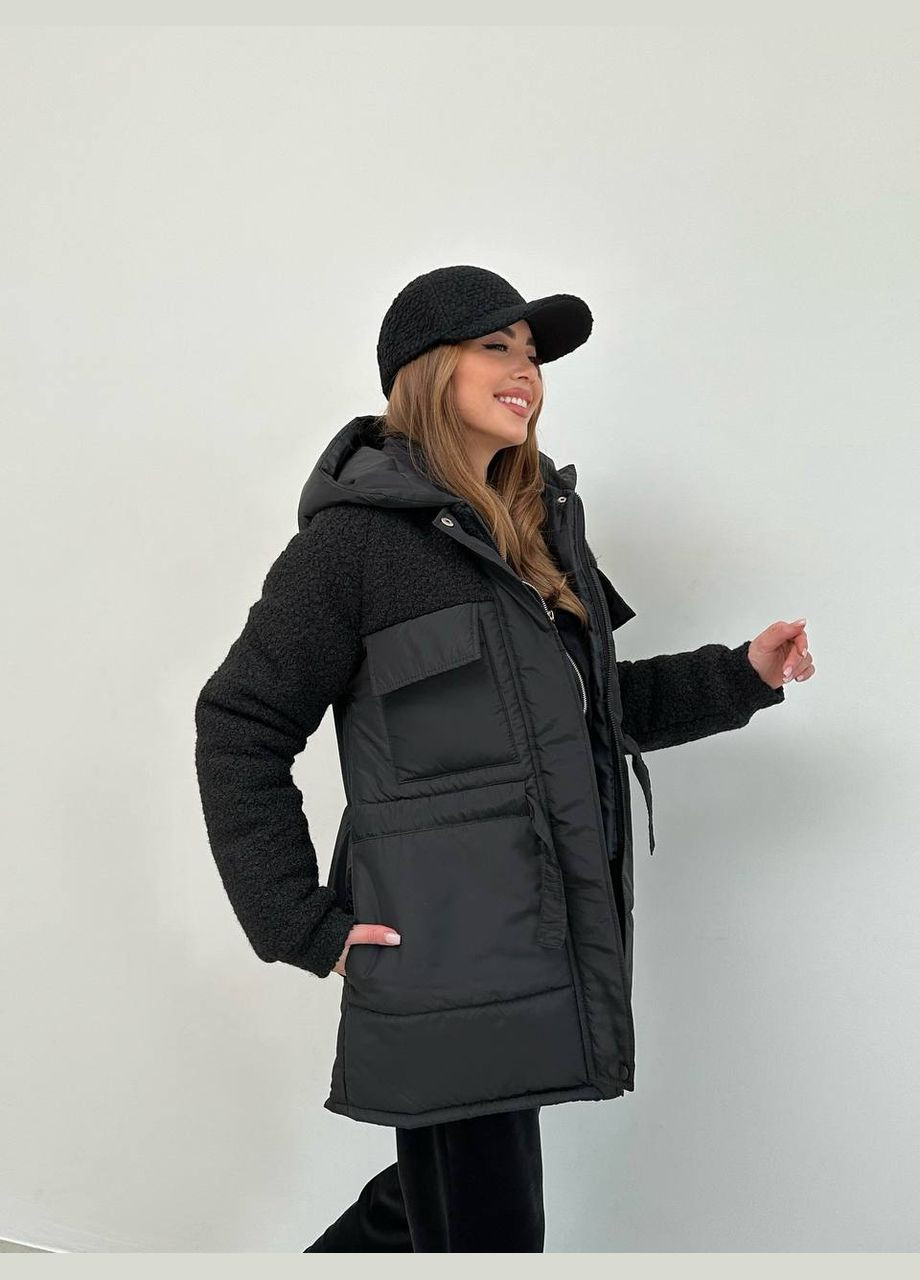 Черная зимняя куртка зимняя Garna