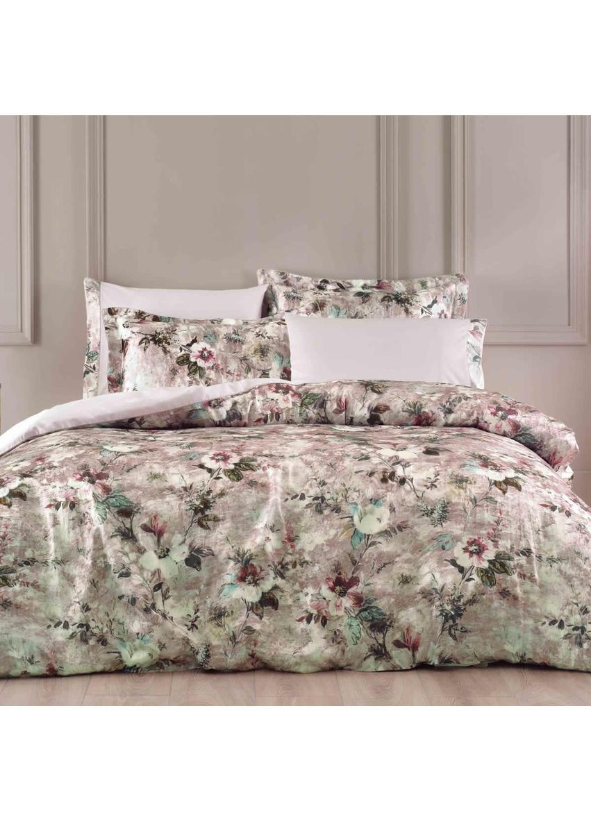 Постільна білизна Santiago pembe делюксатин + житний шовк євро Tivolyo Home (371188079)