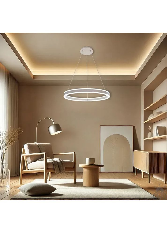 Смарт люстра керована світлодіодна підвісна STELLA R 96 Вт 600x1200 мм Біла ESLLSE (365650653)