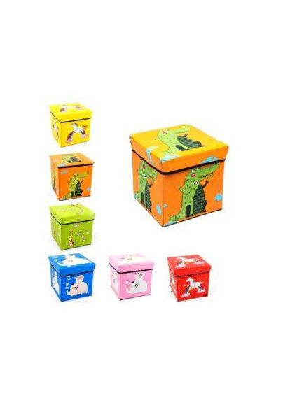 Коробка-пуф складной для хранения игрушек/вещей, удобная для организации пространства, размер 30x30x30 см (R33429) No Brand (322593483)