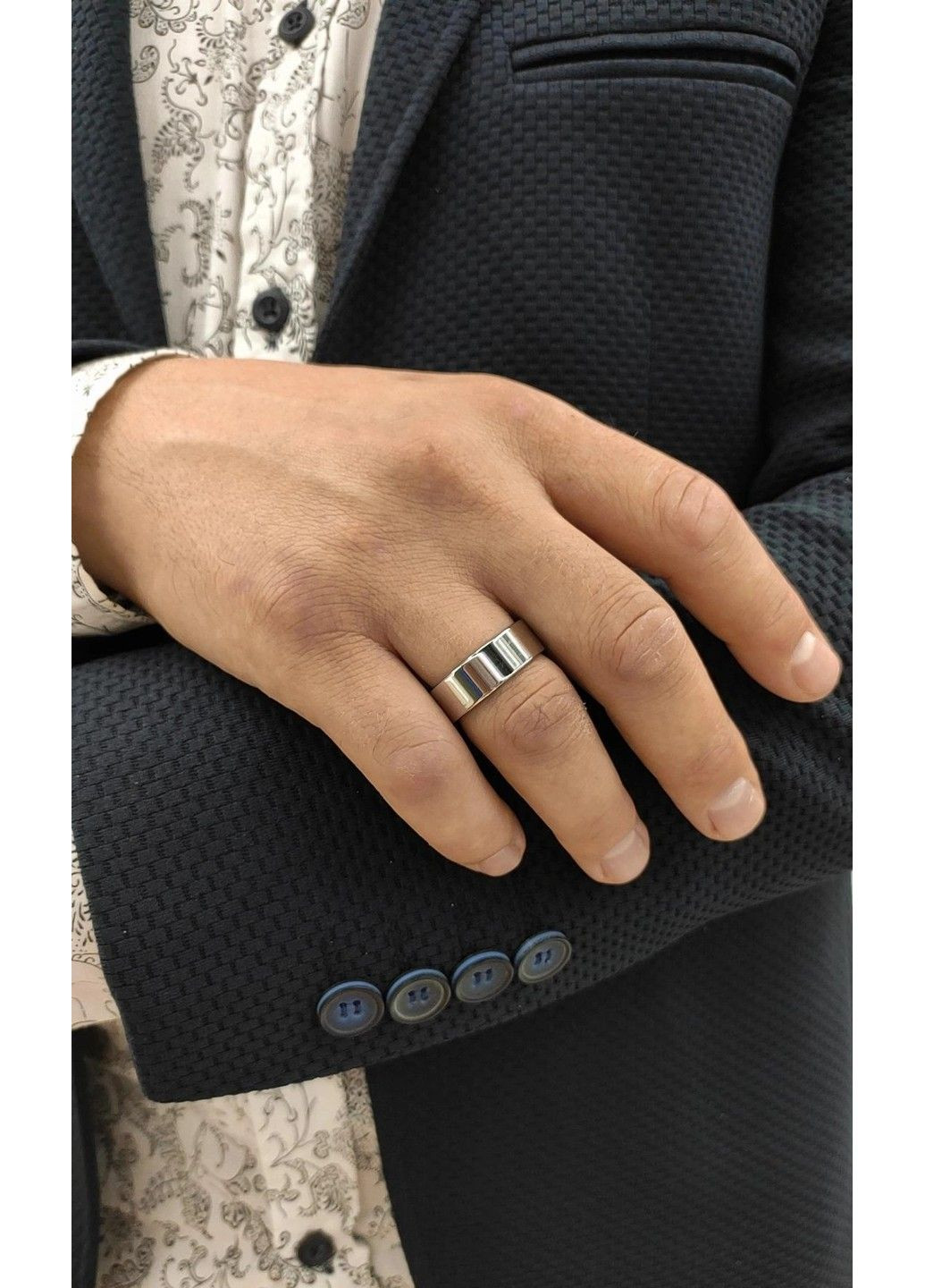 Кільце американка 8мм з медичної сталі RS-062 No Brand (299634536)