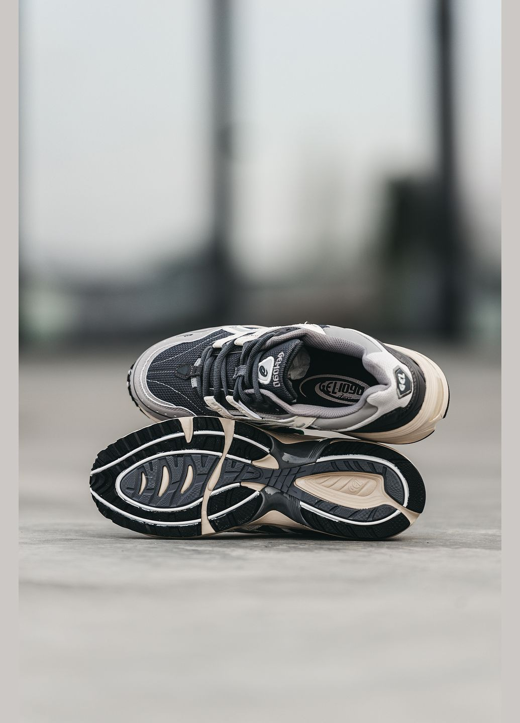 Сірі Осінні кросівки чоловічі і жіночі asics gel-1090 grey | асікс гель-1090 сірі No Brand