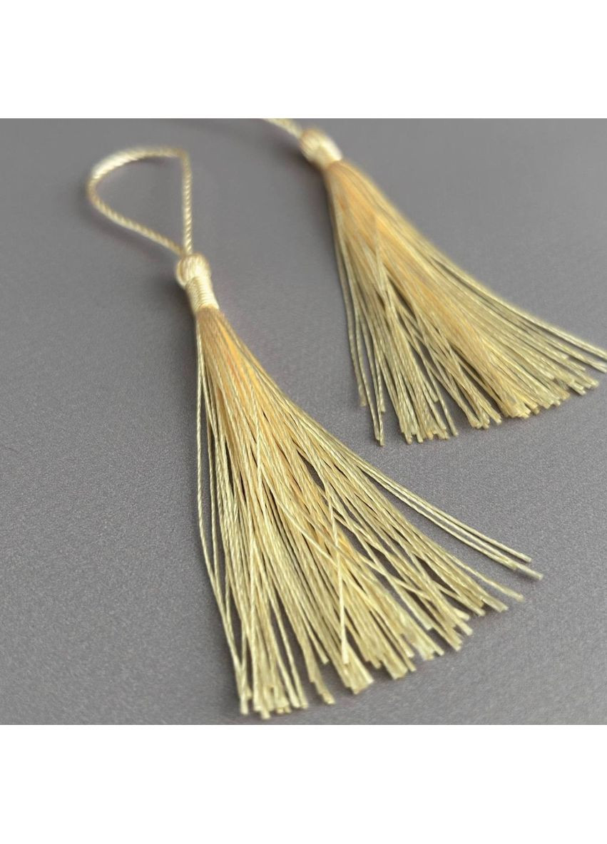 Декоративні китиці для рукоділля 13 см - жовтий світлий Plus-plus (352745443)