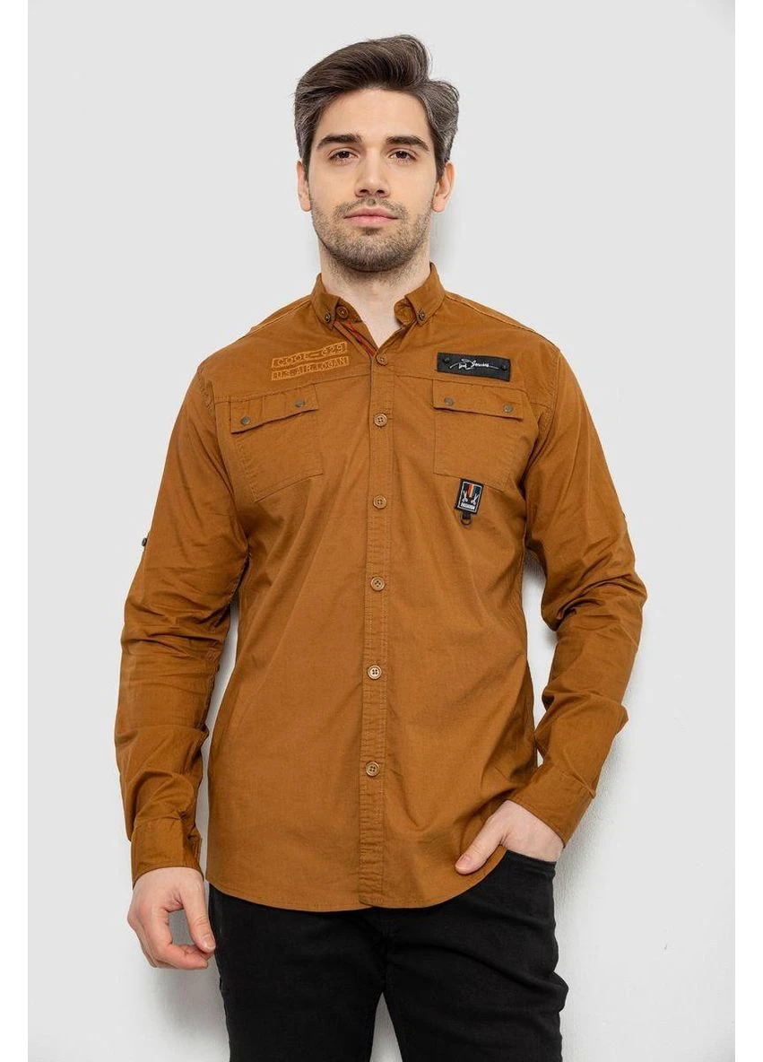 Сорочка чоловіча однотонна з принтом,, 186R01 No Brand (373659163)
