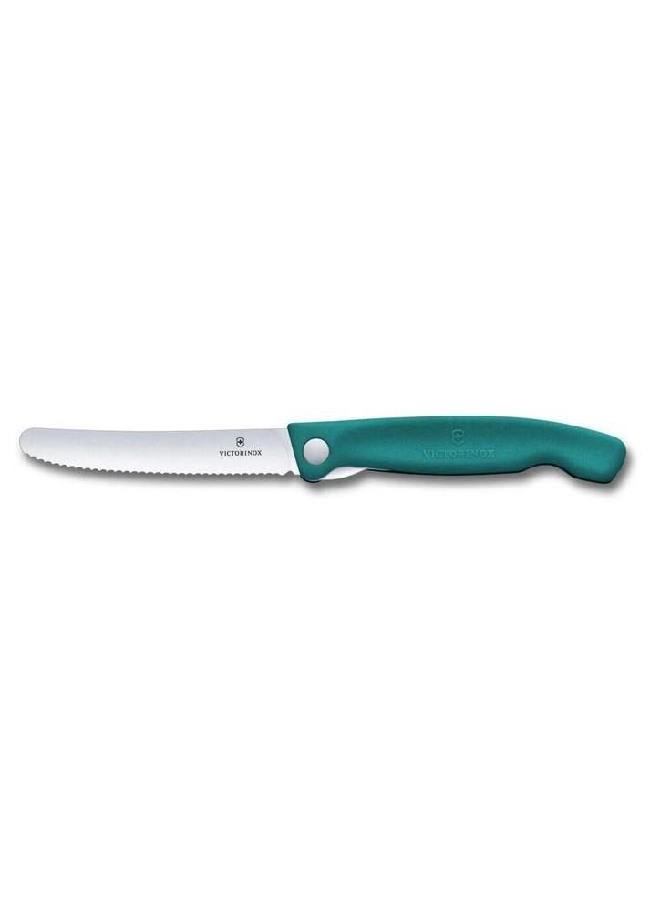 Кухонный нож складной SwissClassic 11 см зеленый округлый Victorinox (397055274)