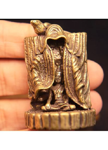 Настольная античная медная статуя Будды Шакьямуни с птицей, держатель для благовоний фэн-шуй No Brand (297333107)