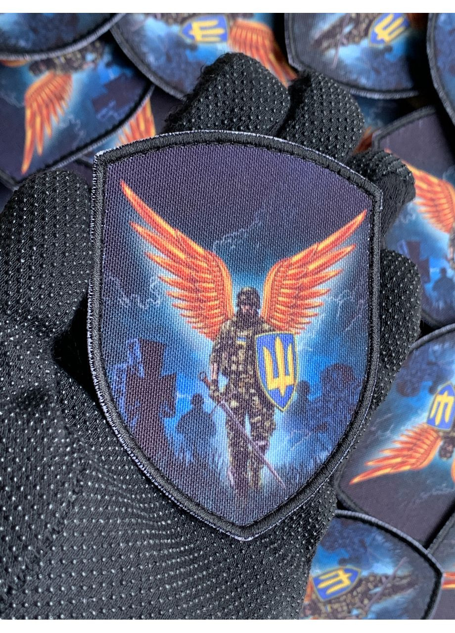 Друкований шеврон ЯНГОЛ ЗСУ (Форма щит. На липучці) Розмір 9x7см No Brand (369924537)