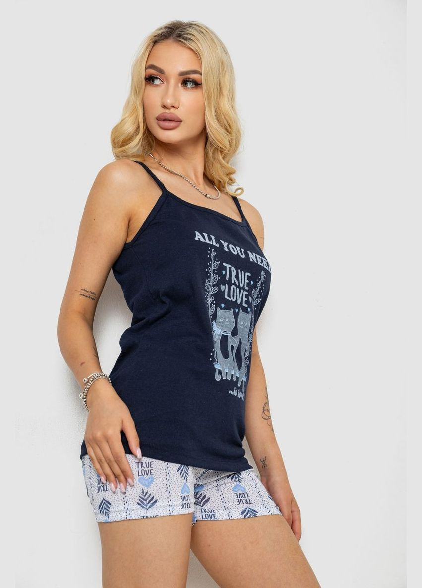 Синя піжама жіноча, колір синій, 243r2502 Ager