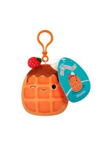 М'яка іграшка (SQCP00219) Squishmallows на кліпсі- Вафелька Вівер 9 см (367830181)